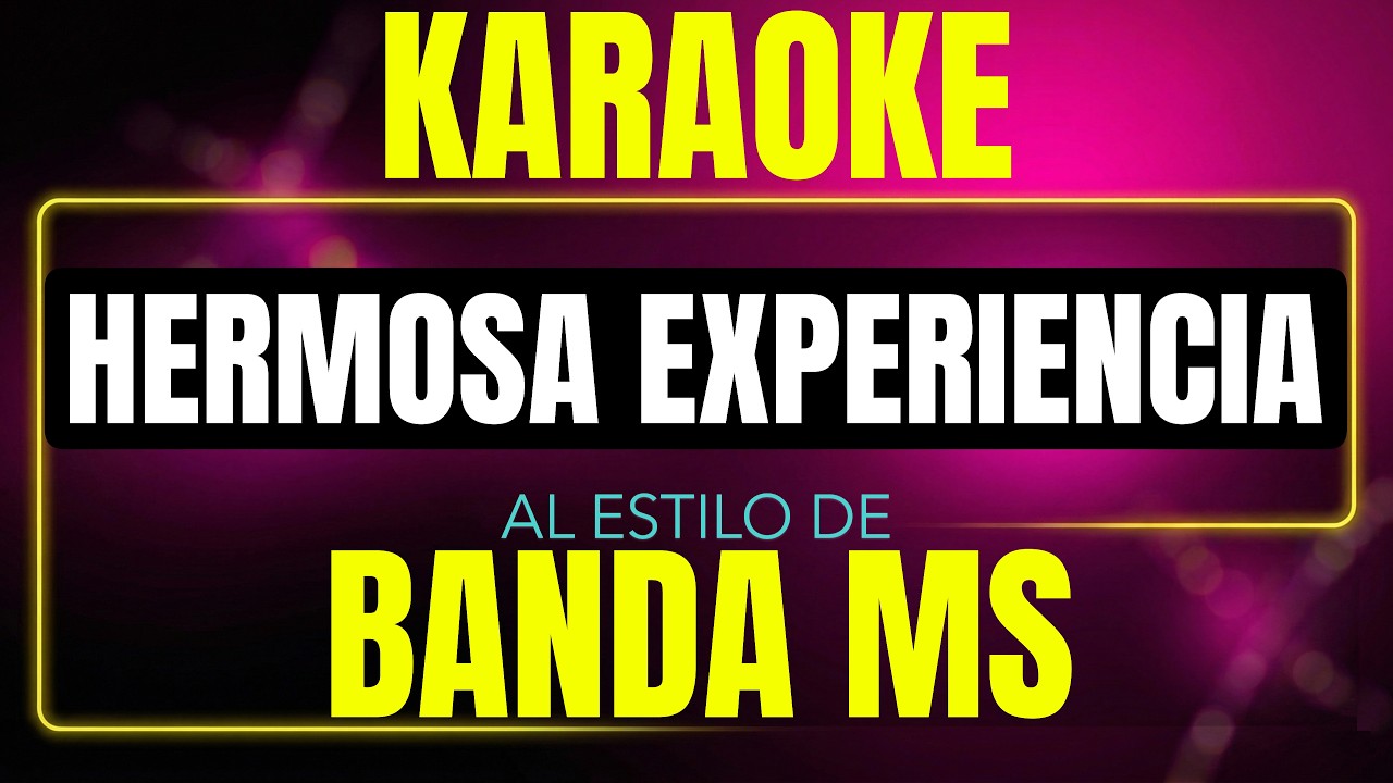 Pista de karaoke hermosa experiencia al estilo de banda ms