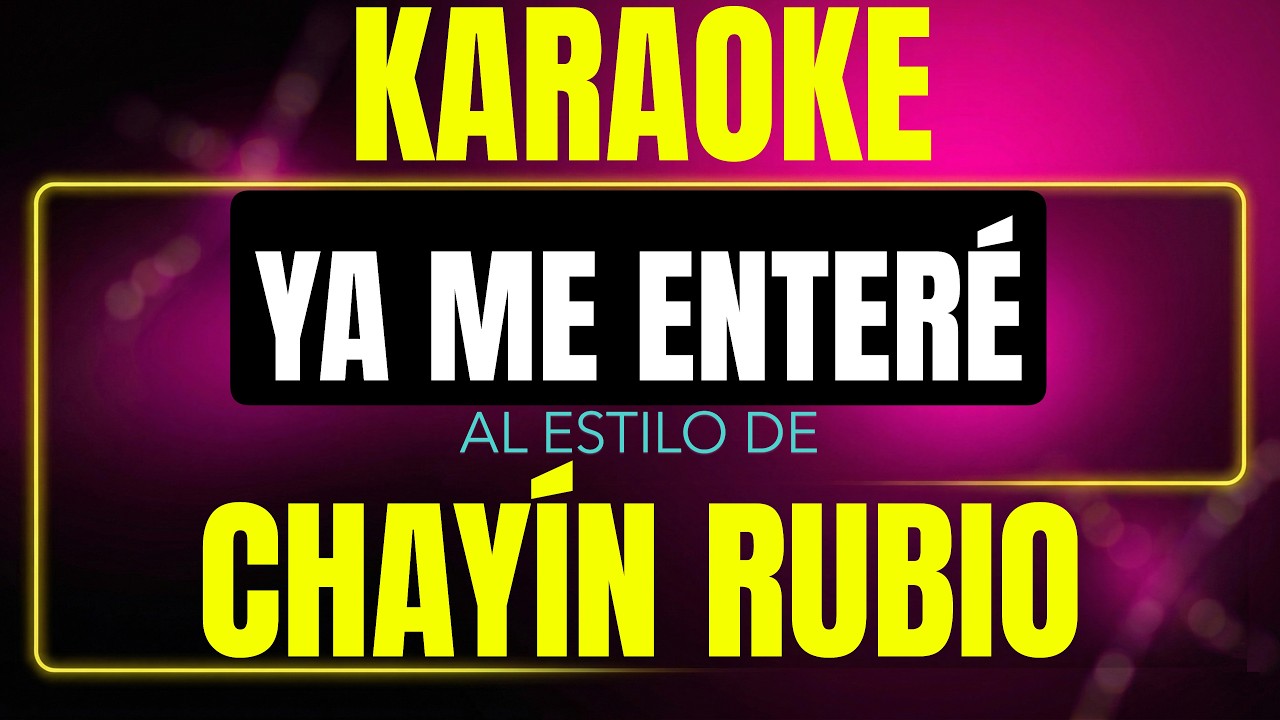ya me entere